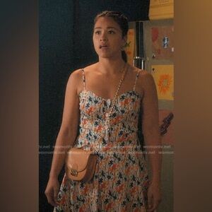 Alice + Olivia Nella Floral Bird Print Midi Sundress Size 0 ASO Jane the Virgin